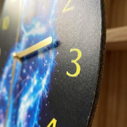 Obrázok z Nástenné hodiny s mačkou – neónový motív